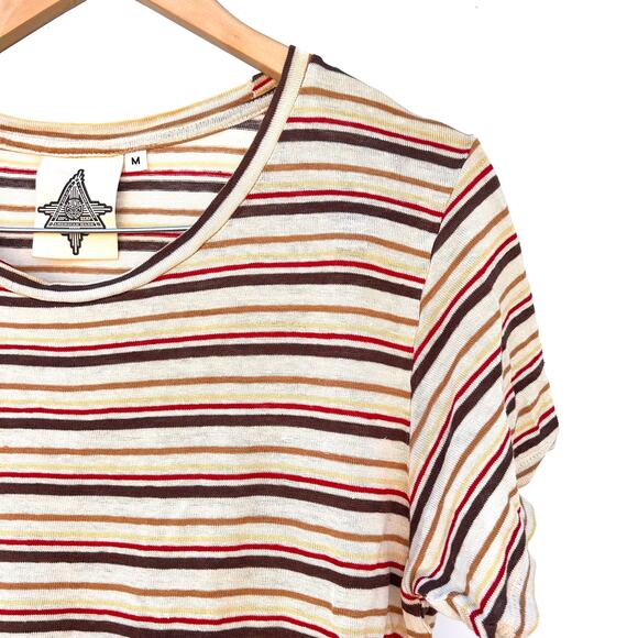 Jungmaven Striped Alta T-Shirt Hemp Cotton Tee Medium Retro Basic Sustainable - Picture 6 of 7